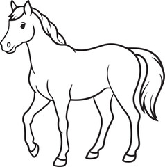 Horse Silhouette Vector Art Illustration