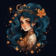 Scorpio Zodiac Symbol with a Mystical Scorpion Illustration