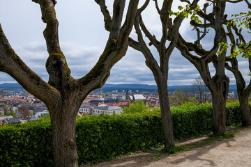 Obraz premium Panoramic view of the old town of Bamberg in Bavaria, Germany.