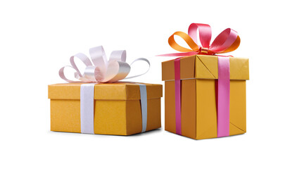 Obraz premium gift boxes, isolated, Birthday or Christmas presents as gifts