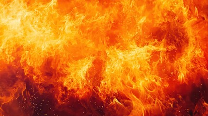 Obraz premium A vibrant and dynamic depiction of flames, showcasing intense heat and energy.