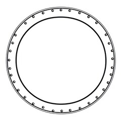 Oval shape line porthole pattern.
