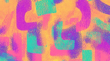 Abstract Colorful Shapes on a Textured Background