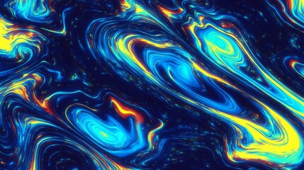 Abstract Swirling Liquid Art