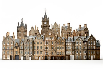 Fototapeta premium House Edinburgh architecture building tower.