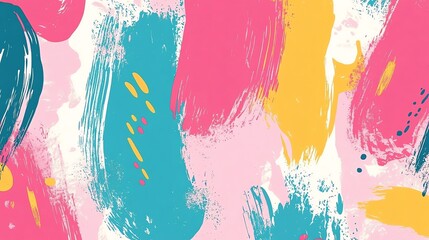 Obraz premium Abstract Colorful Brushstrokes Artwork