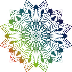 Circular pattern in the form of a mandala. Henna tatoo mandala. Mehndi style. Decorative pattern in oriental style