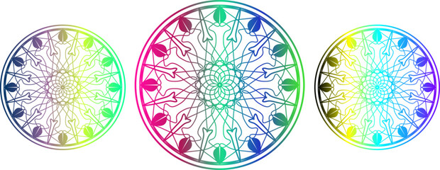 Circular pattern in the form of a mandala. Henna tatoo mandala. Mehndi style. Decorative pattern in oriental style