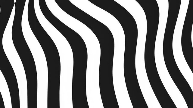 Abstract Black and white Geometric Waves Pattern Animation Video with Vector Optical Illusion, Water Ripple and Swirl Texture Background