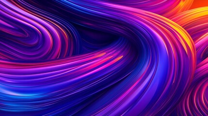 Abstract Swirls of Colorful Liquid