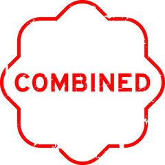 Fototapeta premium Grunge red combined word rubber seal stamp on white background