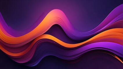 Weiche gewellte Linien - Farbverlauf violett orange - Design Vorlage Hintergrund Grafik Präsentation Webseite Flyer Farbig
