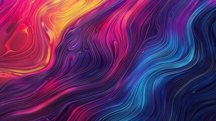 Fototapeta premium Vibrant Abstract Wave Patterns in Iridescent Colors