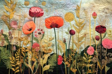 Flower background backgrounds quilting pattern.