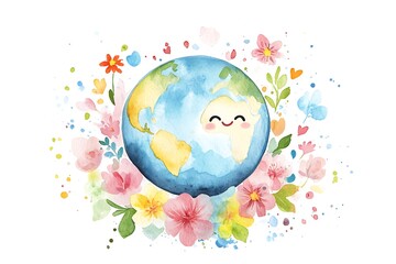 Naklejka premium World smile day illustration.