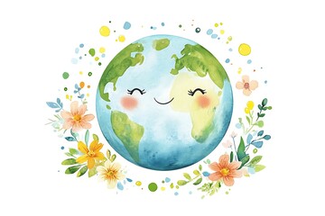 Naklejka premium World smile day illustration.