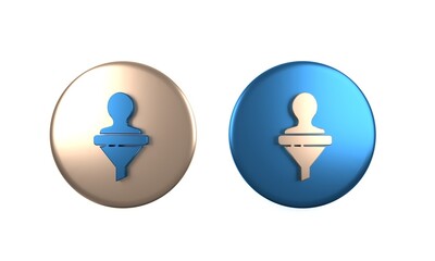 Colorful Head hunting icon isolated on white background. Business target or Employment sign. Human resource and recruitment for business. Circle button. 3D render illustration