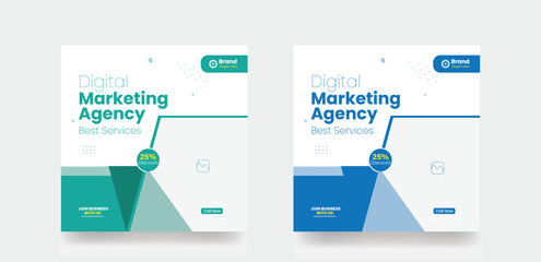 Digital marketing social media post design template