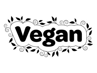 Eco stickers with leaves of vegan, bio, eco, organic food, gluten free, and natural products labels for labeling package, food, cosmetics, healthy life promotion, restaurant. Logo. Hand drawn doodles