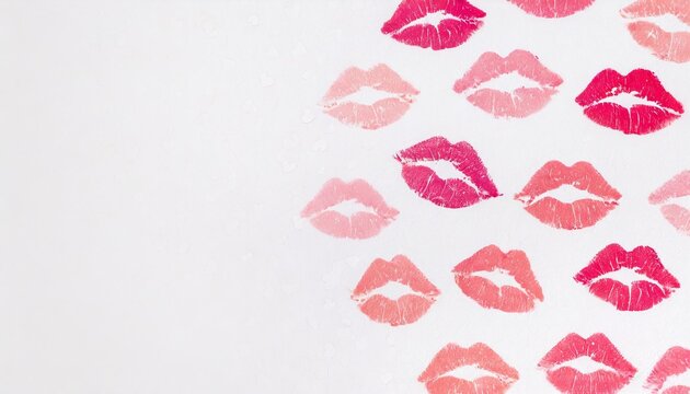 Pink lipstick on a white background