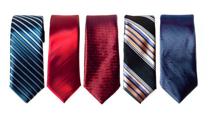 Fototapeta premium set of colorful stylish patterned neckties 