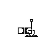 Dig the ground word mark logo design.