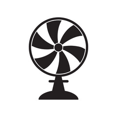 Table Hand Fan silhouette vector 