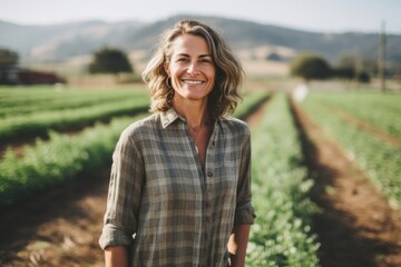 Portrait of a middle aged Caucasian female farmer