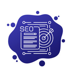 SEO targeting icon, line vector design