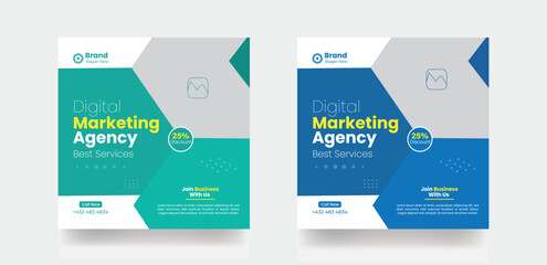Digital marketing business Social media post template