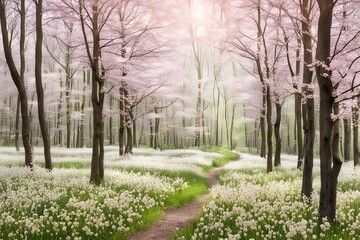 Fototapeta premium footpath in the woods