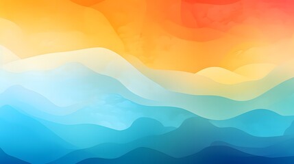 Vibrant summer color gradient with grainy orange, blue, yellow, and white noise texture. Ideal for retro banner design