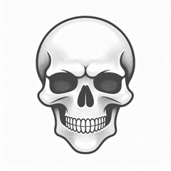 Fototapeta premium minimalistic vector icon of skull, halloween holiday night theme, logo template for use