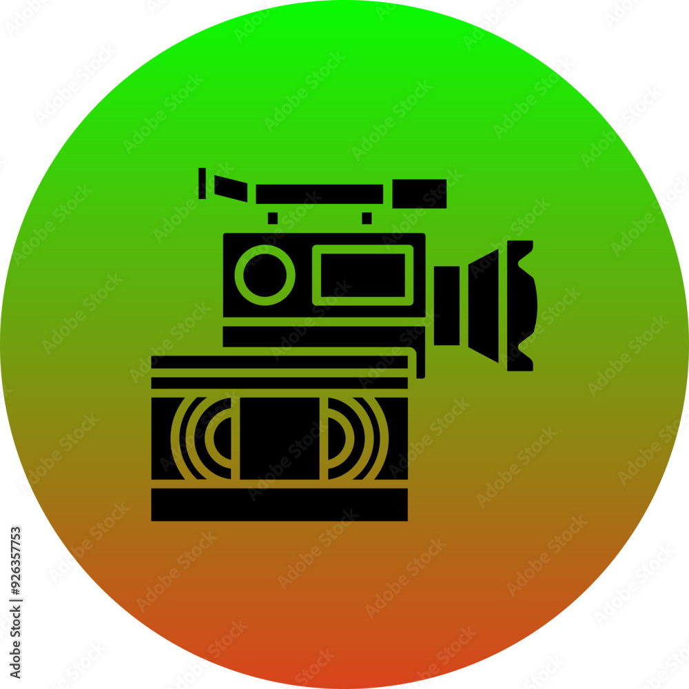 Wall mural Video camera Icon