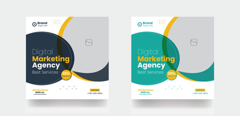 Business social media post design sale promotion digital marketing template