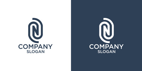 letter n abstract monogram logo vector design