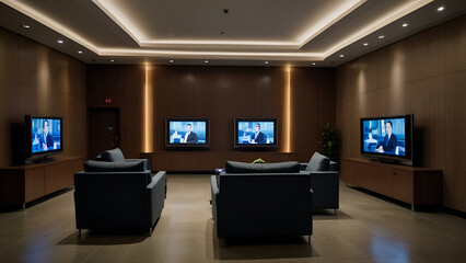 modern living room with tv