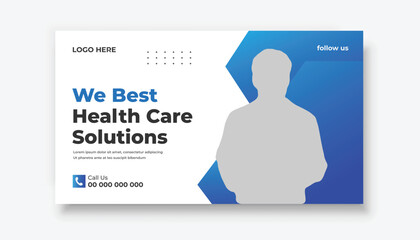 Medical health care YouTube thumbnail template