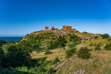 Views around the Danish Island of Bornholm Hammershus Castle