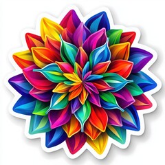 A vibrant floral design featuring colorful petals in a stunning arrangement, perfect for art and decoration.