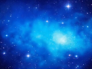Obraz premium Bright Blue Nebula with Stars in a Smooth Glowing Space Background 
