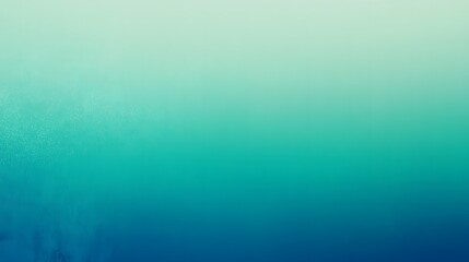 Obraz premium Aqua green gradient background with a grainy noise texture, fading from light to dark ocean green, ideal for an aquamarine-themed banner backdrop design