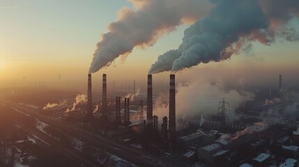 Polluted City Skyline