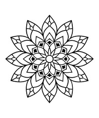 Ornamental luxury mandala pattern . mandala design for coloring book, relaxing and easy mandala art for tattoo design, vector mandala design