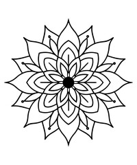 Ornamental luxury mandala pattern . mandala design for coloring book, relaxing and easy mandala art for tattoo design, vector mandala design