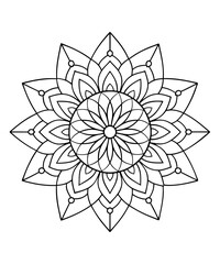 Ornamental luxury mandala pattern . mandala design for coloring book, relaxing and easy mandala art for tattoo design, vector mandala design