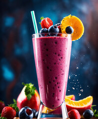 smoothie with blueberries