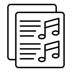 Fototapeta premium Music score Icon