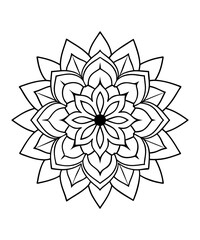 Mandala. Round Ornament Pattern.Vector abstract mandala pattern. Art on the wall. Coloring book Lace pattern The tattoo. Design for a wallpaper Paint shirt and tile Sticker Design, Decorative circle o