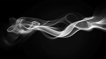 Obraz premium Abstract black and white smoke effect, ethereal and mysterious